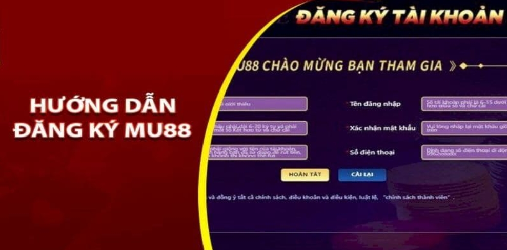 Hướng dẫn đăng ký Mu88 ở trên điện thoại