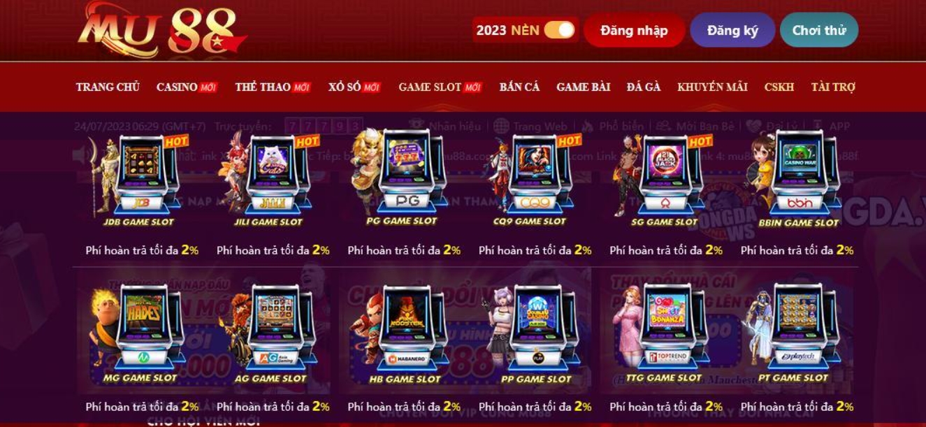 Các thuật ngữ trong game slot Mu88